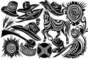 Western cowboy style tattoo idea