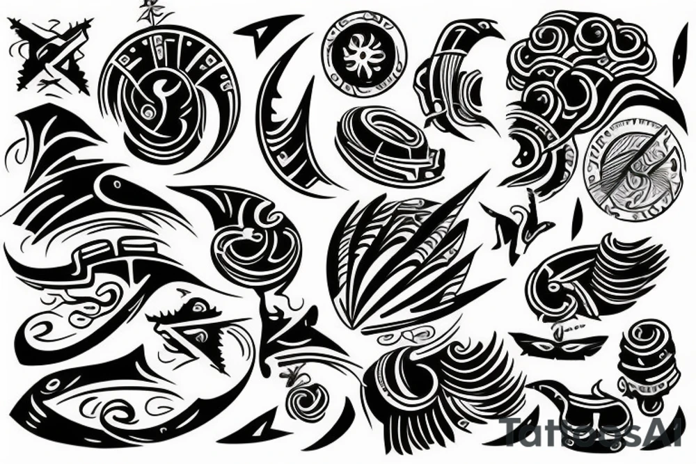 Ship in a storm tattoo idea