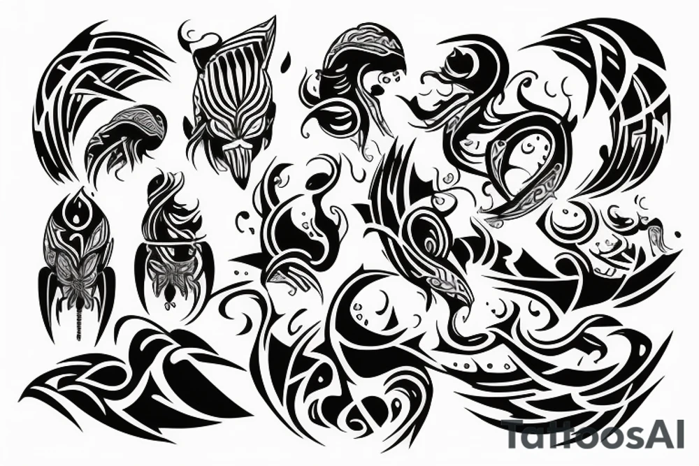 Ship in a storm tattoo idea