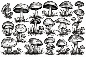 mushroom dwarf tattoo idea