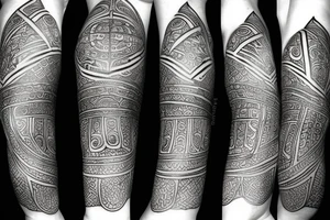 tribal tattoo of arjuna and krishna tattoo idea