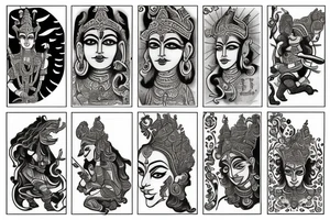 attoo of arjuna and krishna tattoo idea
