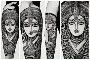 tattoo of arjuna and krishna tattoo idea