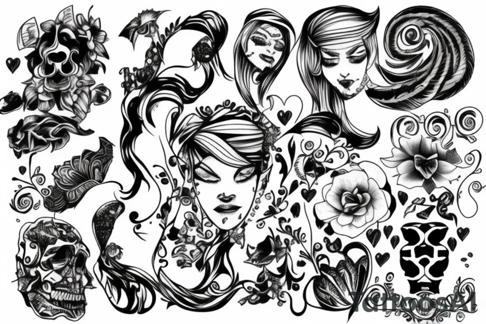 back of head and neck tattoo tattoo idea