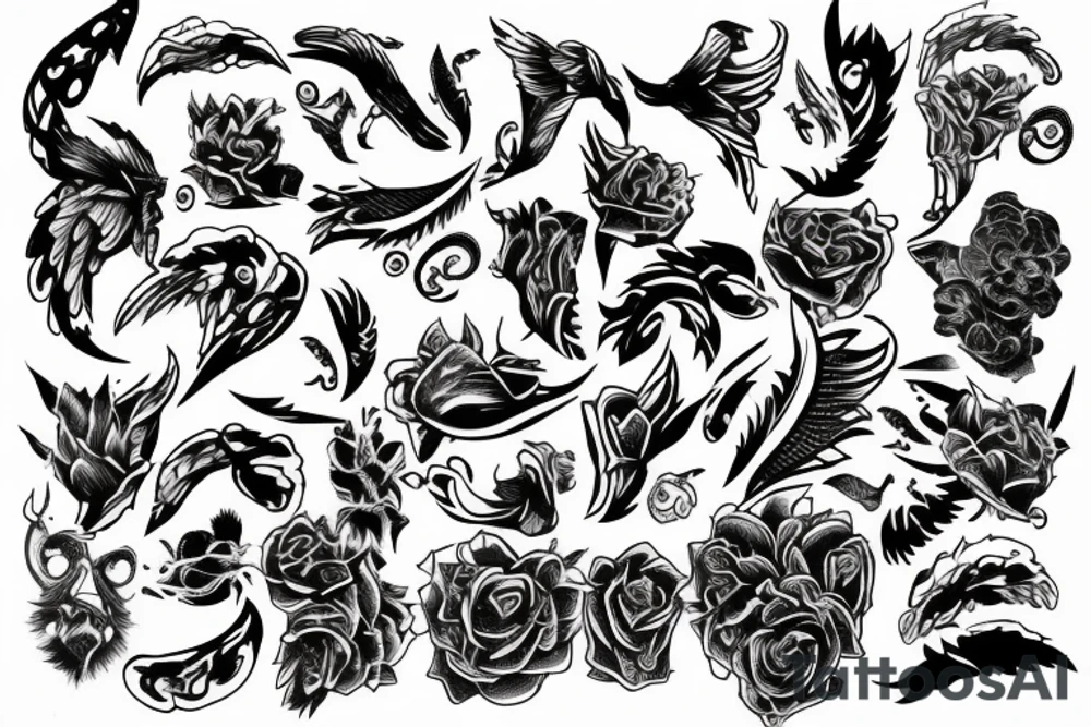 back of head and neck tattoo tattoo idea