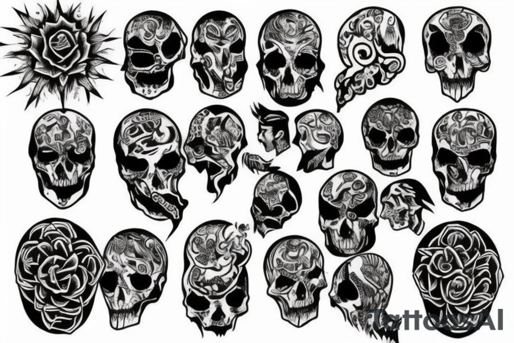 back of head and neck tattoo tattoo idea