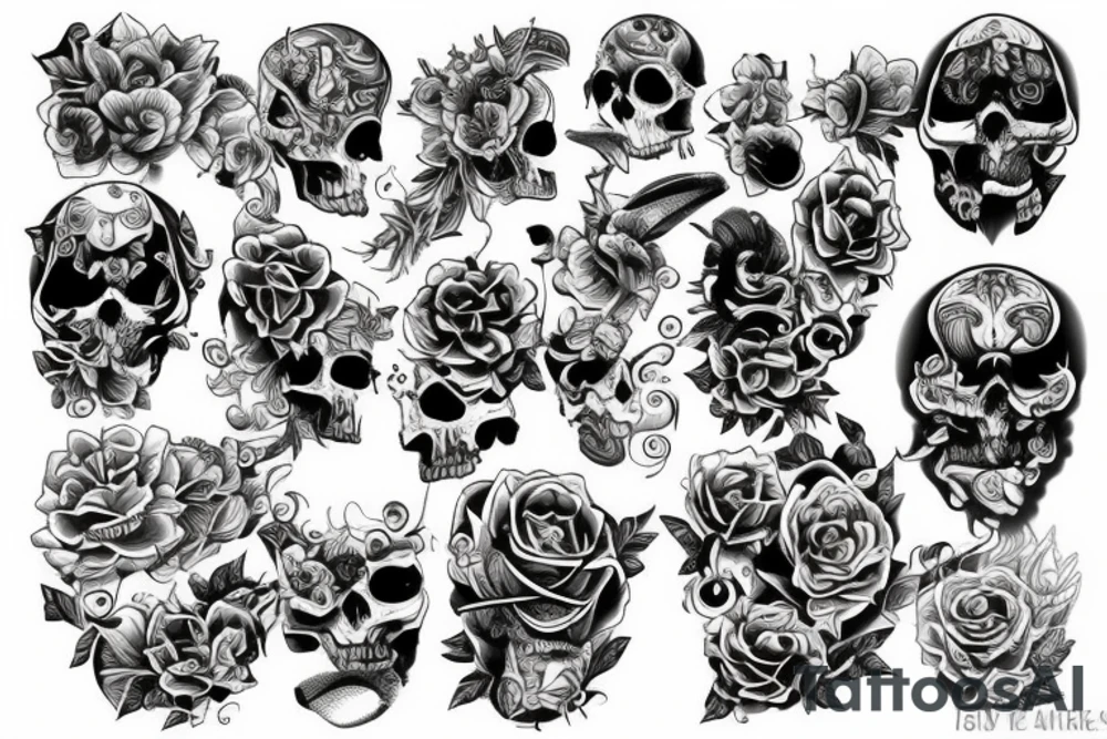 Tattoo on the back of the head and neck tattoo idea