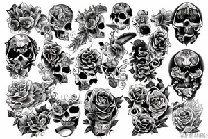 Tattoo on the back of the head and neck tattoo idea