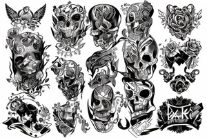 Tattoo on the back of the head and neck tattoo idea