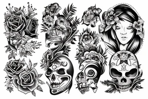 Tattoo on the back of the head and neck tattoo idea