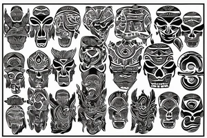 Tattoo on the back of the head and neck tattoo idea