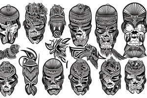 Tattoo on the back of the head and neck tattoo idea