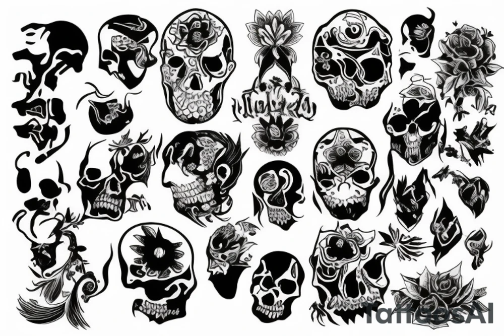 Tattoo on the back of the head and neck tattoo idea