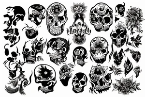 Tattoo on the back of the head and neck tattoo idea