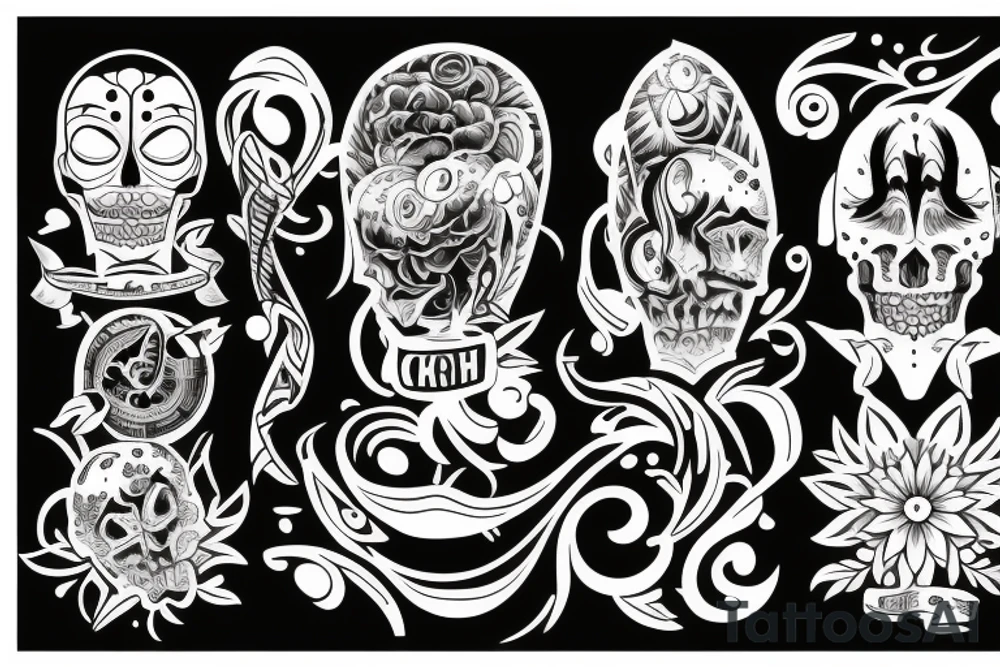 Tattoo on the back of the head and neck tattoo idea