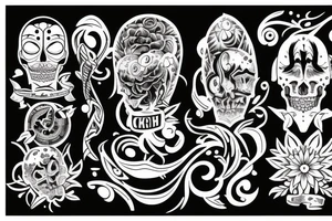 Tattoo on the back of the head and neck tattoo idea