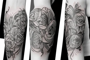 floral wrap tattoo idea