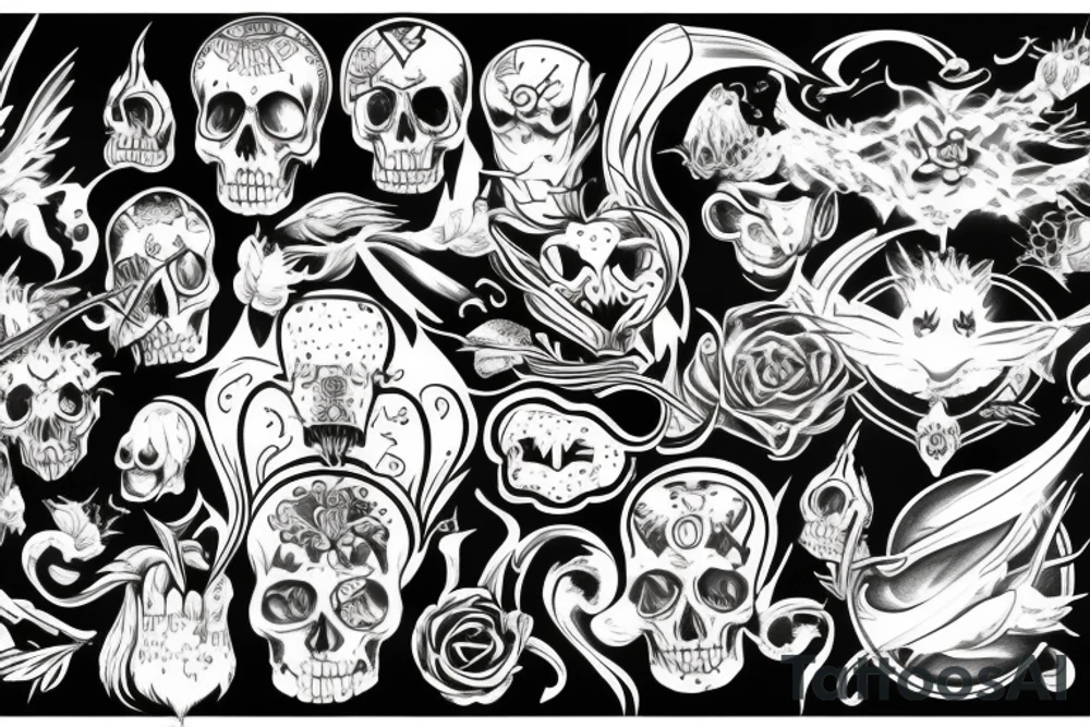 Heaven and hell tattoo idea