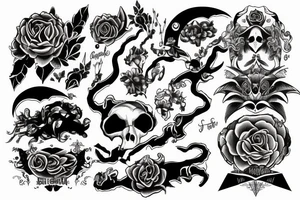 Heaven and hell arm sleeve tattoo idea