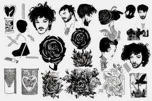 I want a sleeve dedicated to the band the 1975 tattoo idea