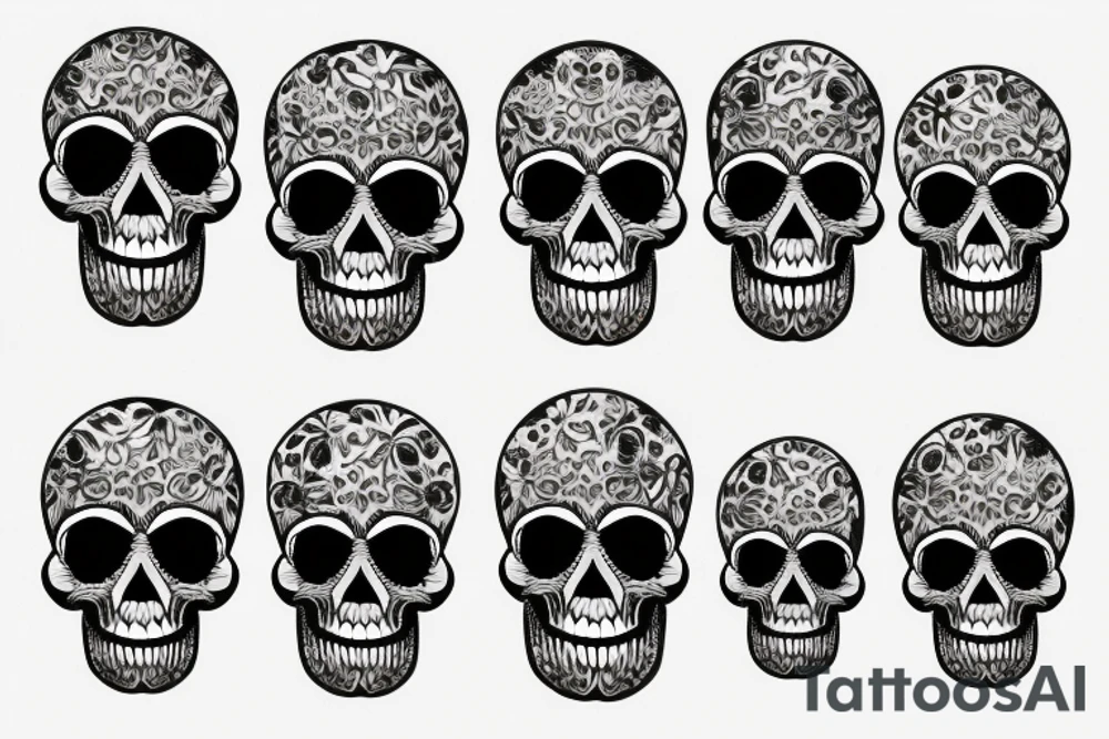 I want a skull on a pair of pants tattoo idea