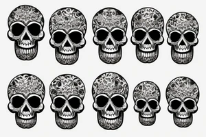 I want a skull on a pair of pants tattoo idea