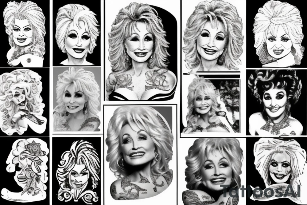dolly parton tattoo idea