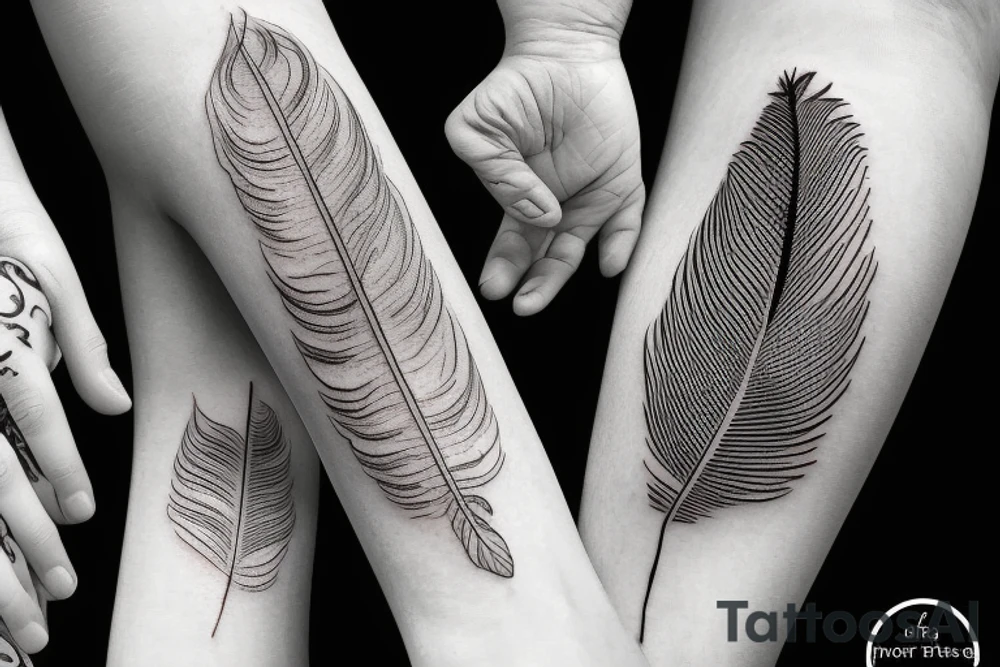 Duck feather tattoo idea