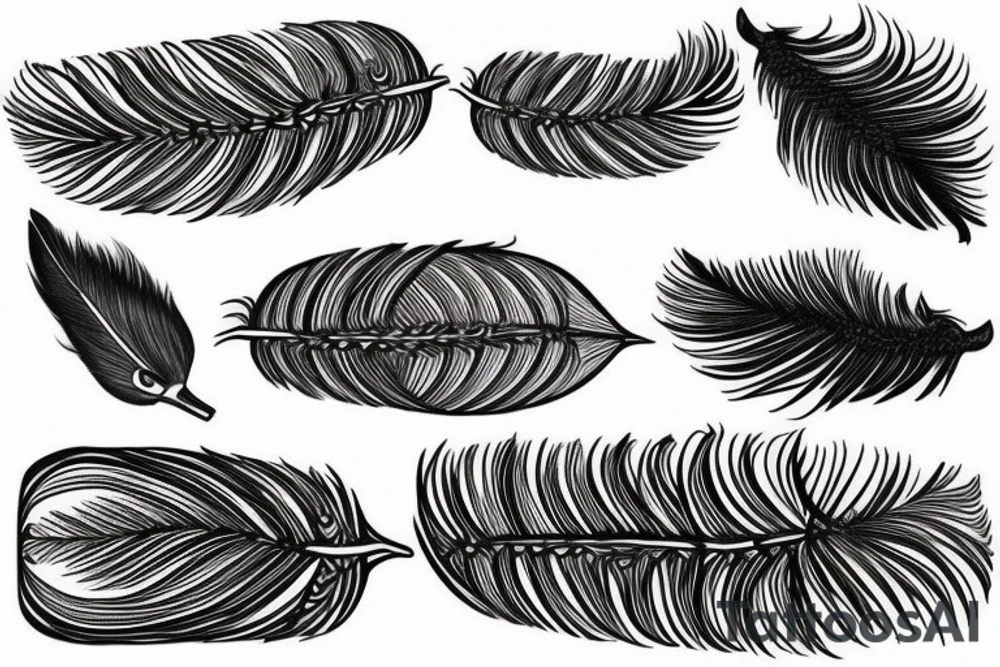 Duck feather tattoo idea