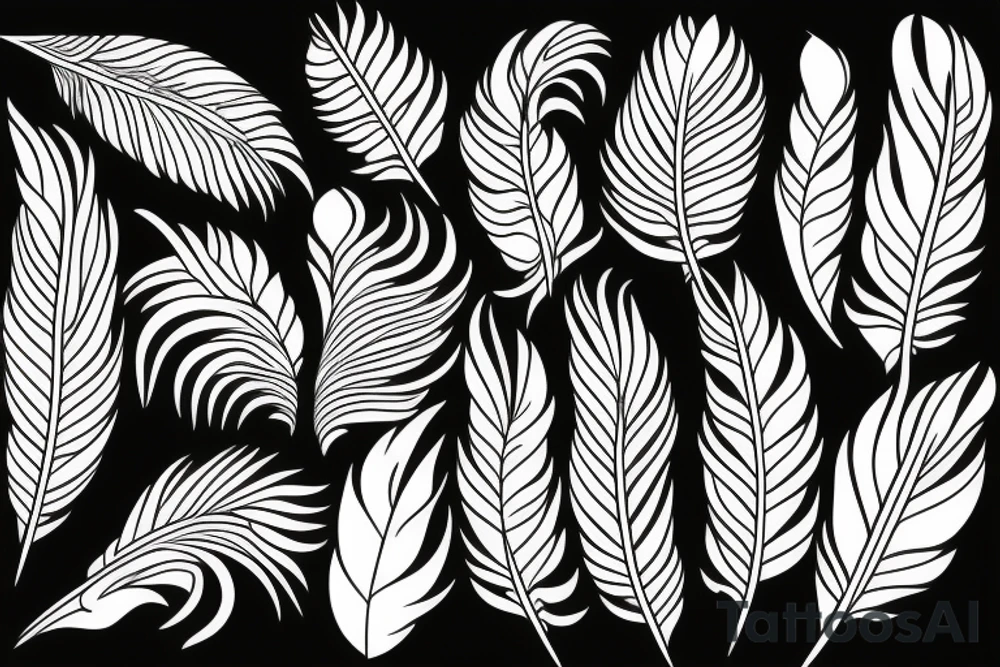 feathers tattoo idea