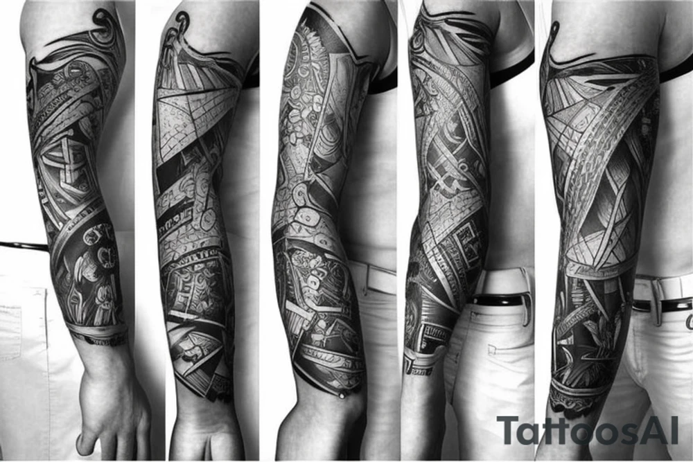 Powerful arm sleeve tattoo tattoo idea