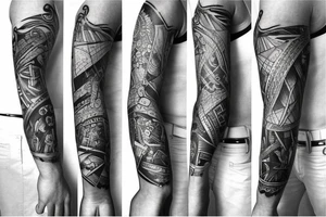 Powerful arm sleeve tattoo tattoo idea