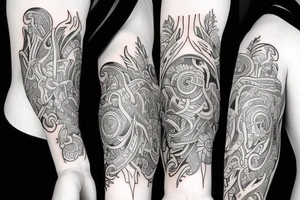 Mythical arm sleeve tattoo tattoo idea