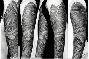 Mythical arm sleeve tattoo tattoo idea