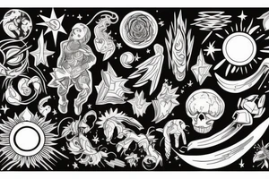 God, universe, power, plantets tattoo idea