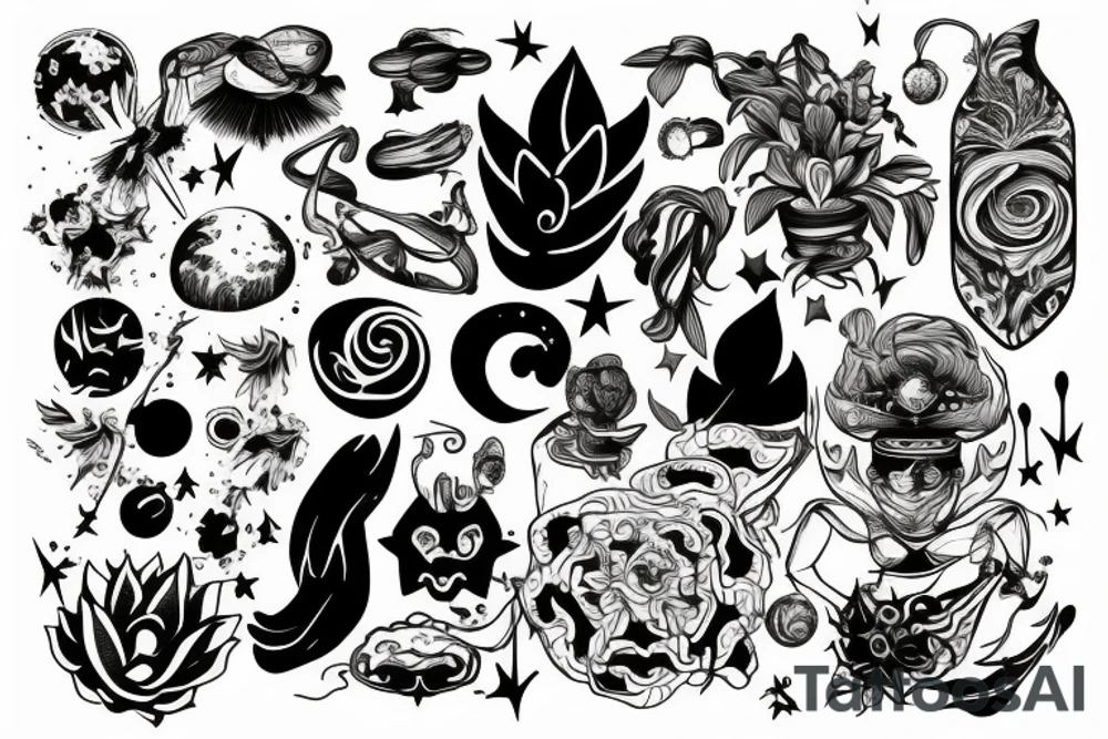 God, universe, power, plantets tattoo idea