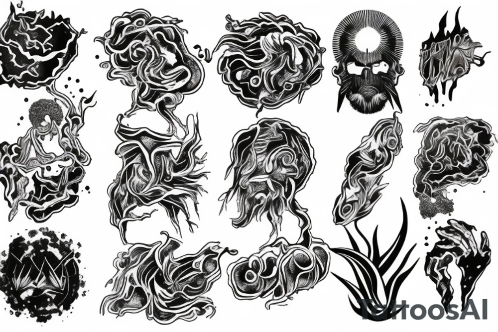 God, universe, power, plantets tattoo idea