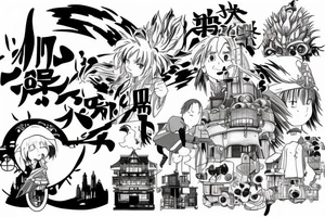 Spirited away, your name and Howl's moving castle tattoo idea