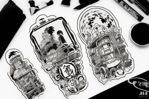 Spirited away, your name and Howl's moving castle tattoo idea
