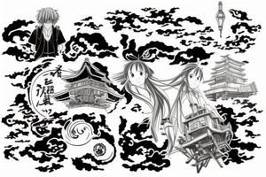 Spirited away, your name and Howl's moving castle tattoo idea