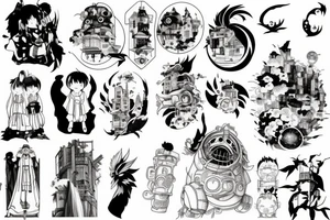 Spirited away, your name and Howl's moving castle tattoo idea