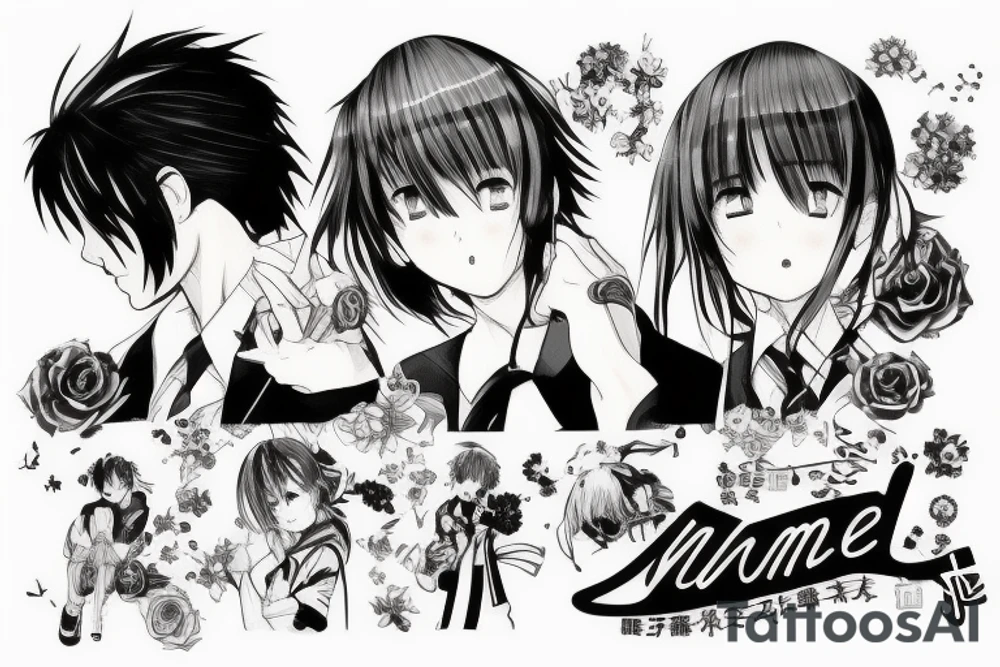 your name anime tattoo idea