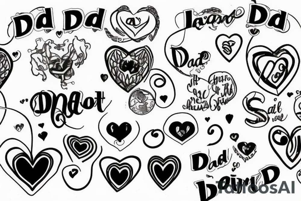 suicide dad heart infinity tattoo idea