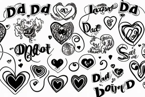 suicide dad heart infinity tattoo idea