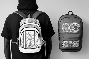 Hiking backpack tattoo idea