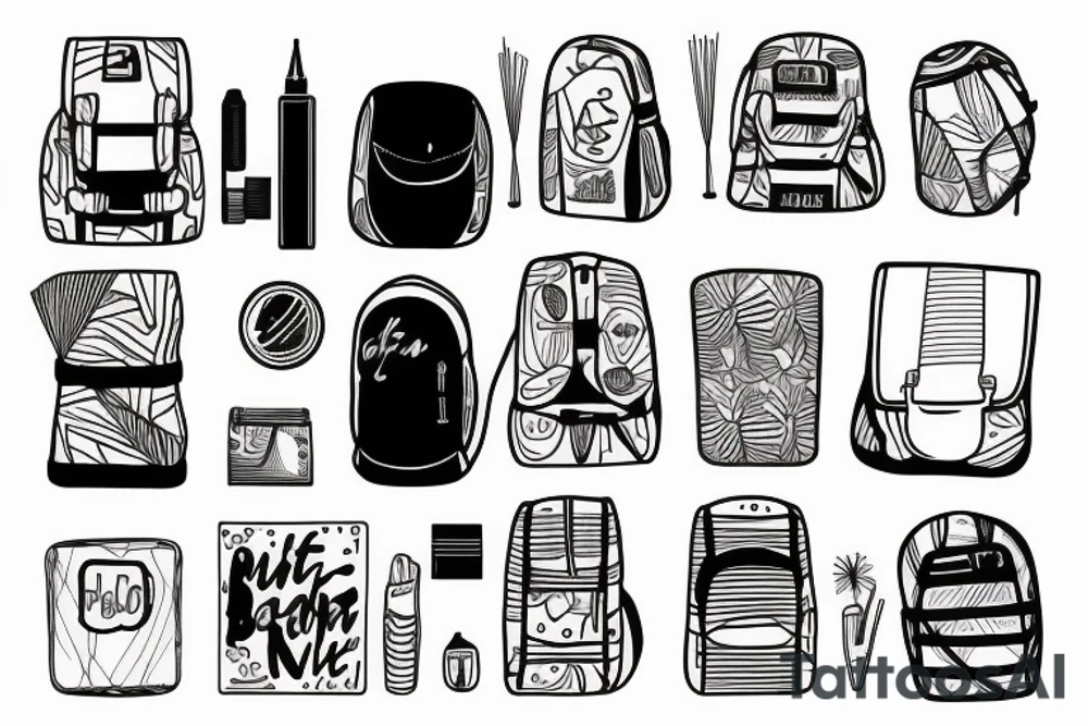 Backpacking backpack tattoo idea