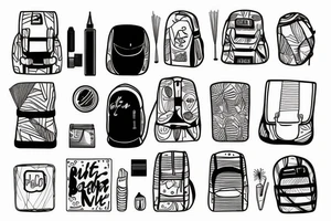 Backpacking backpack tattoo idea