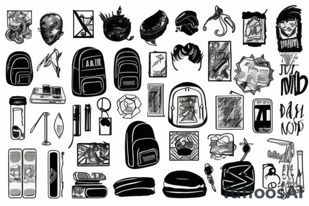 Backpacking backpack tattoo idea