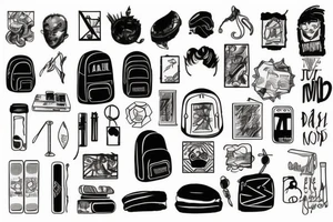 Backpacking backpack tattoo idea