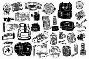 Backpacking backpack tattoo idea
